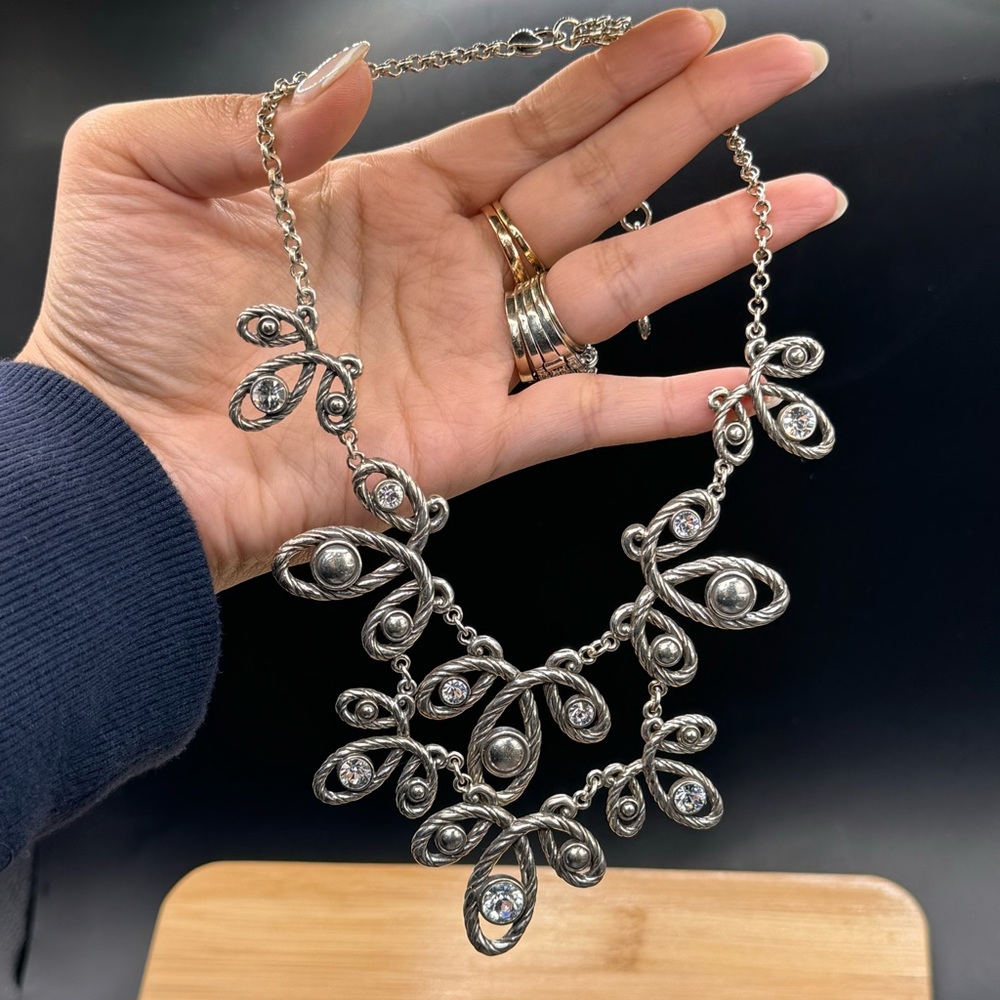 Brighton'' McKinney'' Reversible Crystal Statement Necklace - Picture 2 of 7